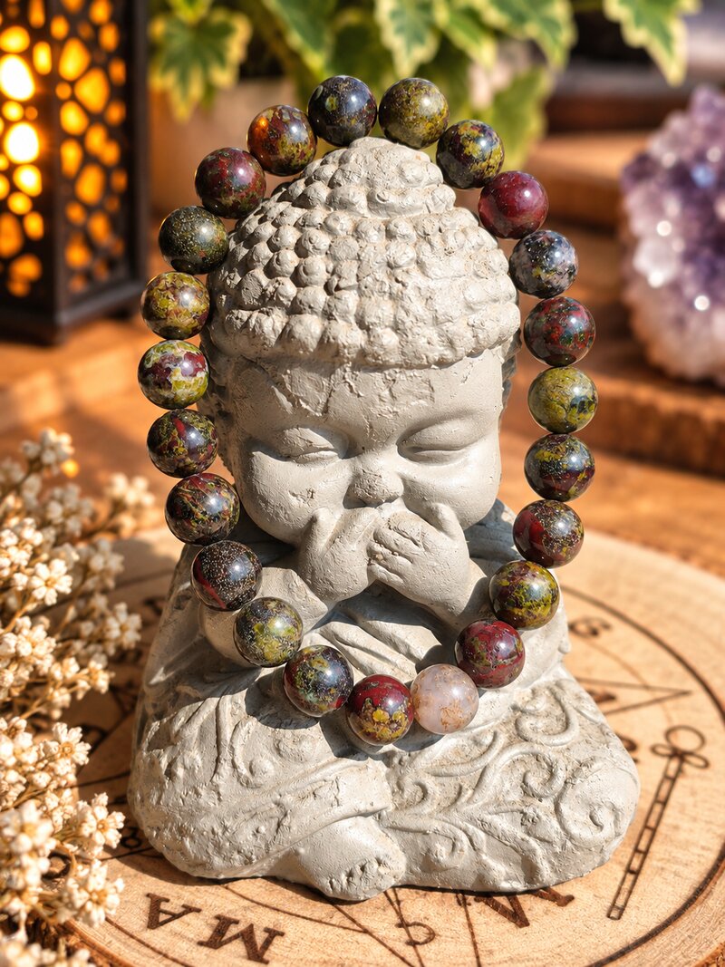 Le Sang du Dragon, bracelet jaspe sang de dragon, La Clé De Salomon