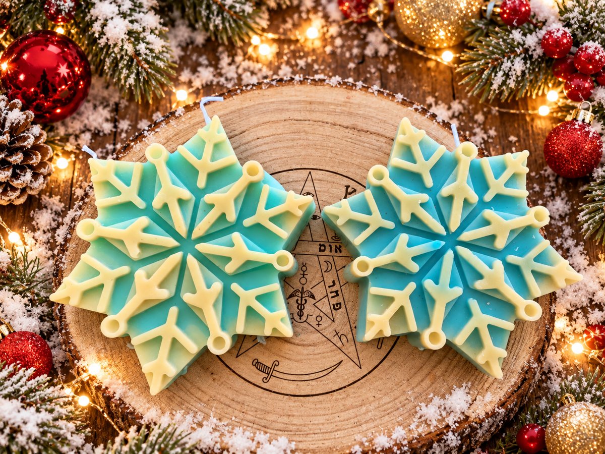 Le Flocon Enchanté d'Inès, bougie de Noël, La Clé De Salomon